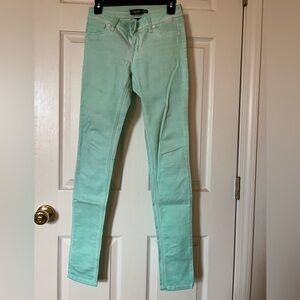 Miss Me Light Green Skinny Jeans